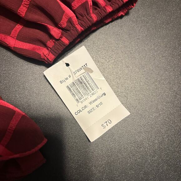 NWT B Darlin Dress Sz 9/10 Plaid Long Sleeve Lined Fit Flare Mini Holiday Party - Picture 8 of 8